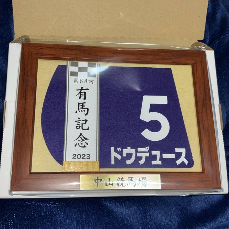 ドウデュース 有馬記念 2023 優勝馬 専用額付き 競馬 ミニゼッケン 公式 Amazon.co.jp: ドウデュース 有馬記念 2023 優勝馬 専用額付き